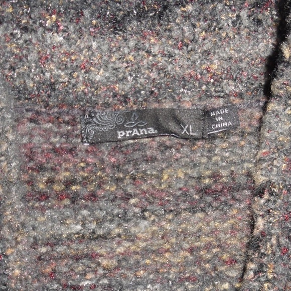 Prana Duster Cardigan Brown Gray Open Front - Picture 3 of 5